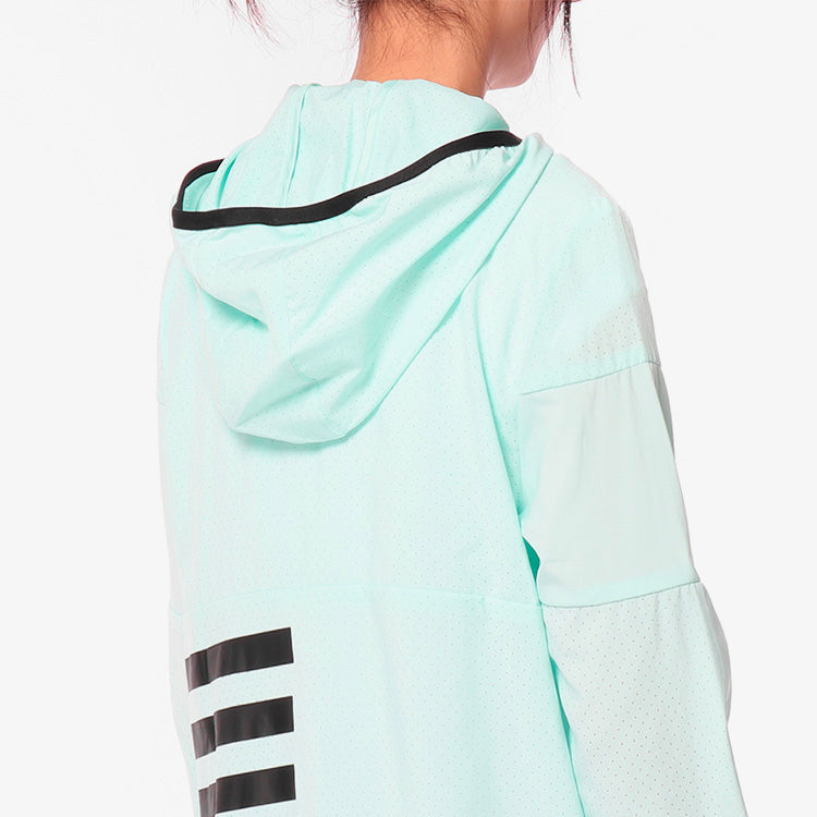 (WMNS) adidas neo Woven hooded Windproof Jacket Mint Green DM4150