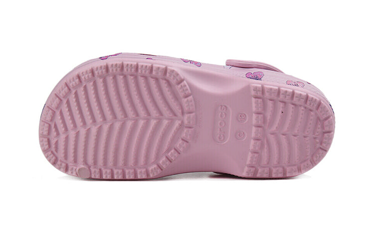 (PS) Crocs Classic clog Butterfly Pattern Outdoor Flat Heel Sports Pink Sandals 206414-6GD