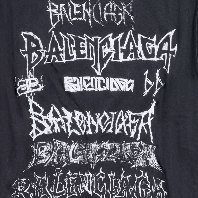 Balenciaga Diy Metal T-shirt 'Black White' 641675TPVO31569