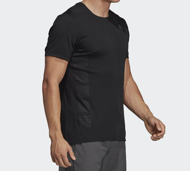 adidas Logo Breathable Short Sleeve Black DQ1846