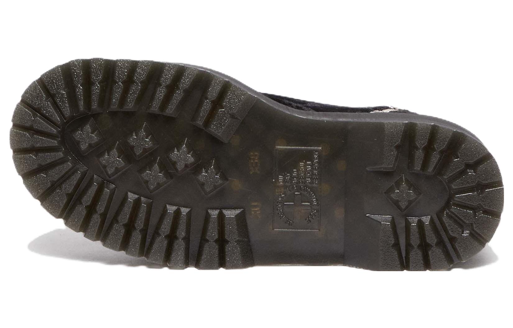 (WMNS) Dr.Martens Vegan Jadon Boot Max Crushed Velvet Platforms 'Black' 31030001