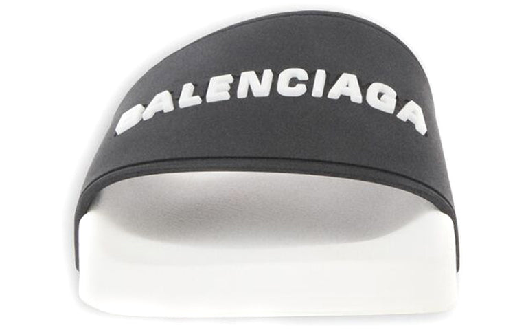 Balenciaga Pool Slides 'White Black Alternative' 565826W1S889010