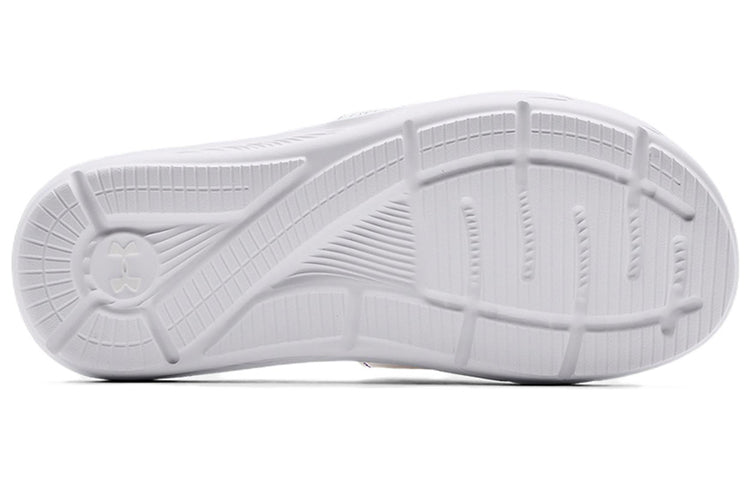(WMNS) Under Armour Ignite 6 Graphic Footbed Slide 'White Blitz Red' 3023767-108