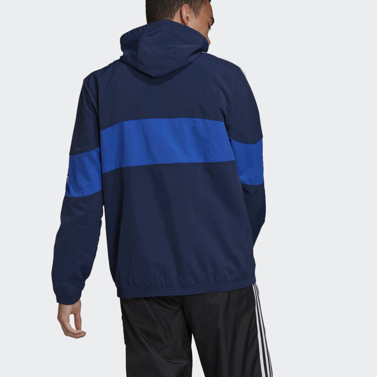 adidas originals Bandrix Wb Embroidered Logo Hooded Jacket Blue FM3858