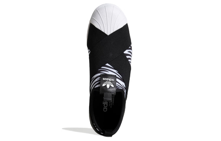 (WMNS) adidas originals Superstar Slip On Zebra Black/White EX4622