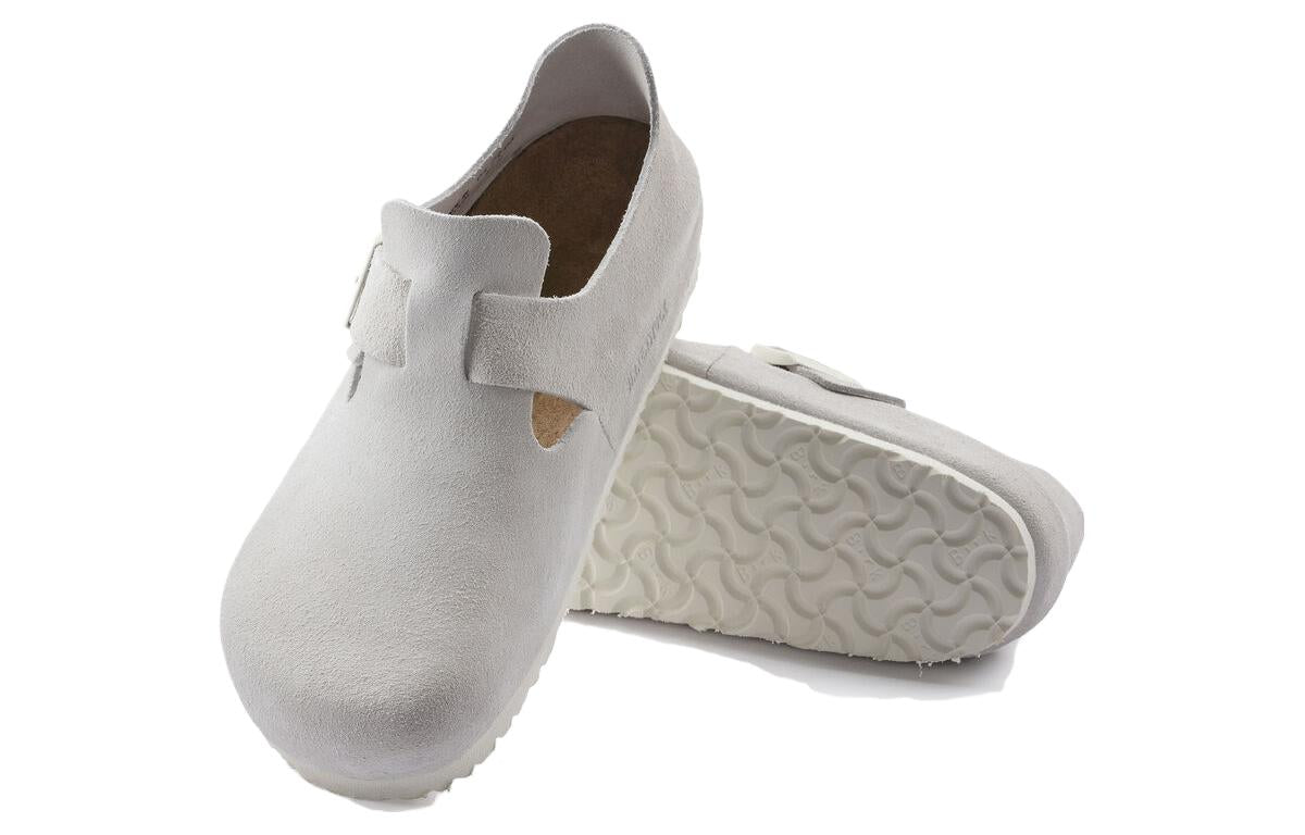 Birkenstock London Suede Leather 'Antique White' 1024573