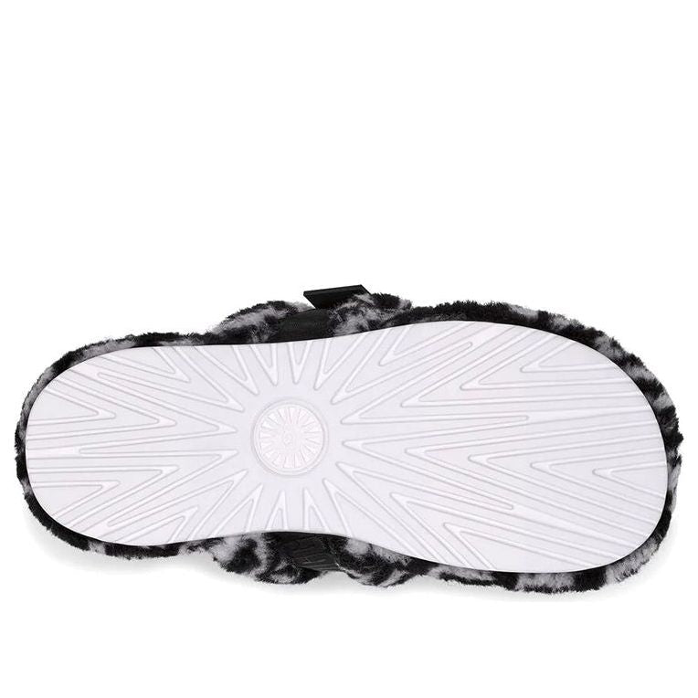 UGG Super Fluff Slipper 'Black White' 1120900-BWHT