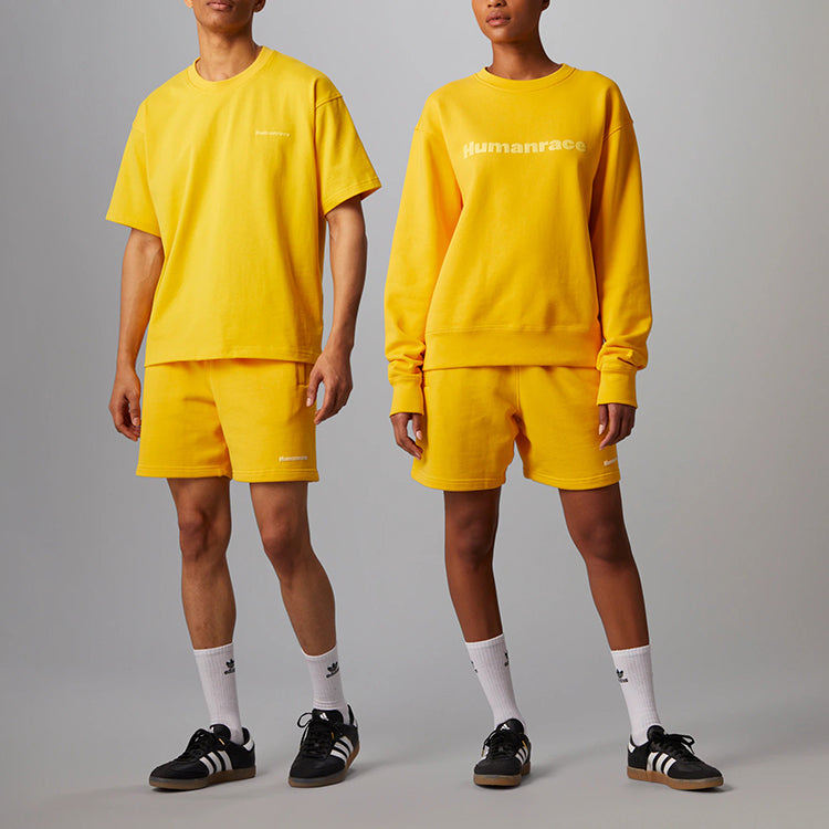 adidas x Pharrell Humanrace Small Logo Shorts 'Yellow' HJ7064