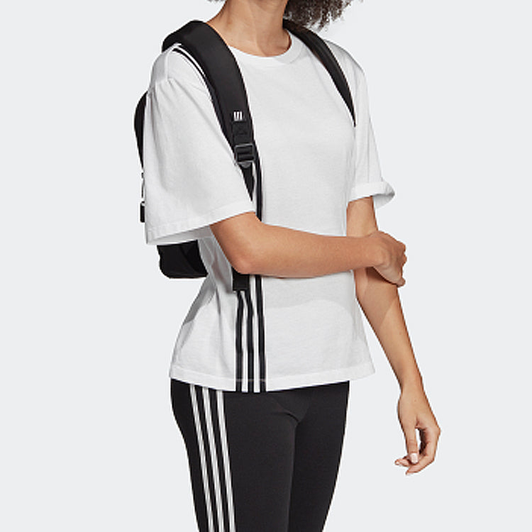 (WMNS) adidas originals Round Neck Pullover Short Sleeve White EC0929