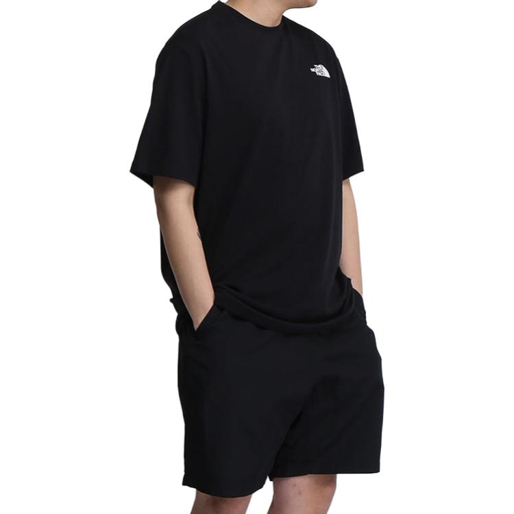 THE NORTH FACE Graffiti Character Small Logo Short Sleeve Couple Style Black NT7UL09A