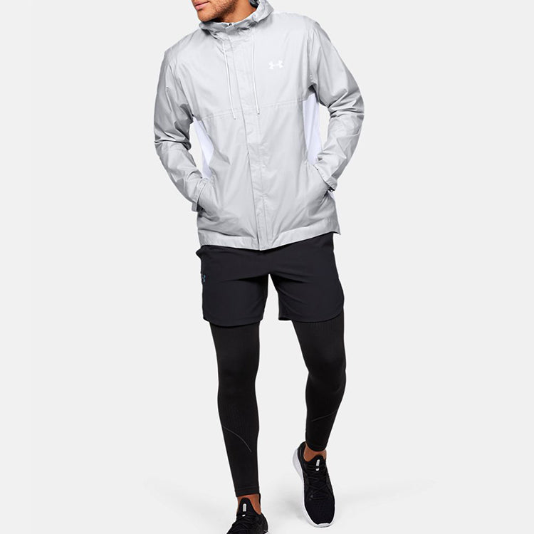 Men's Under Armour Cloudburst Shell Training Sports Jacket Gray 1350950-014
