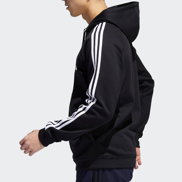 Men's adidas 3s Lin Fl P/o logo Printing Casual Sports Black FL4838