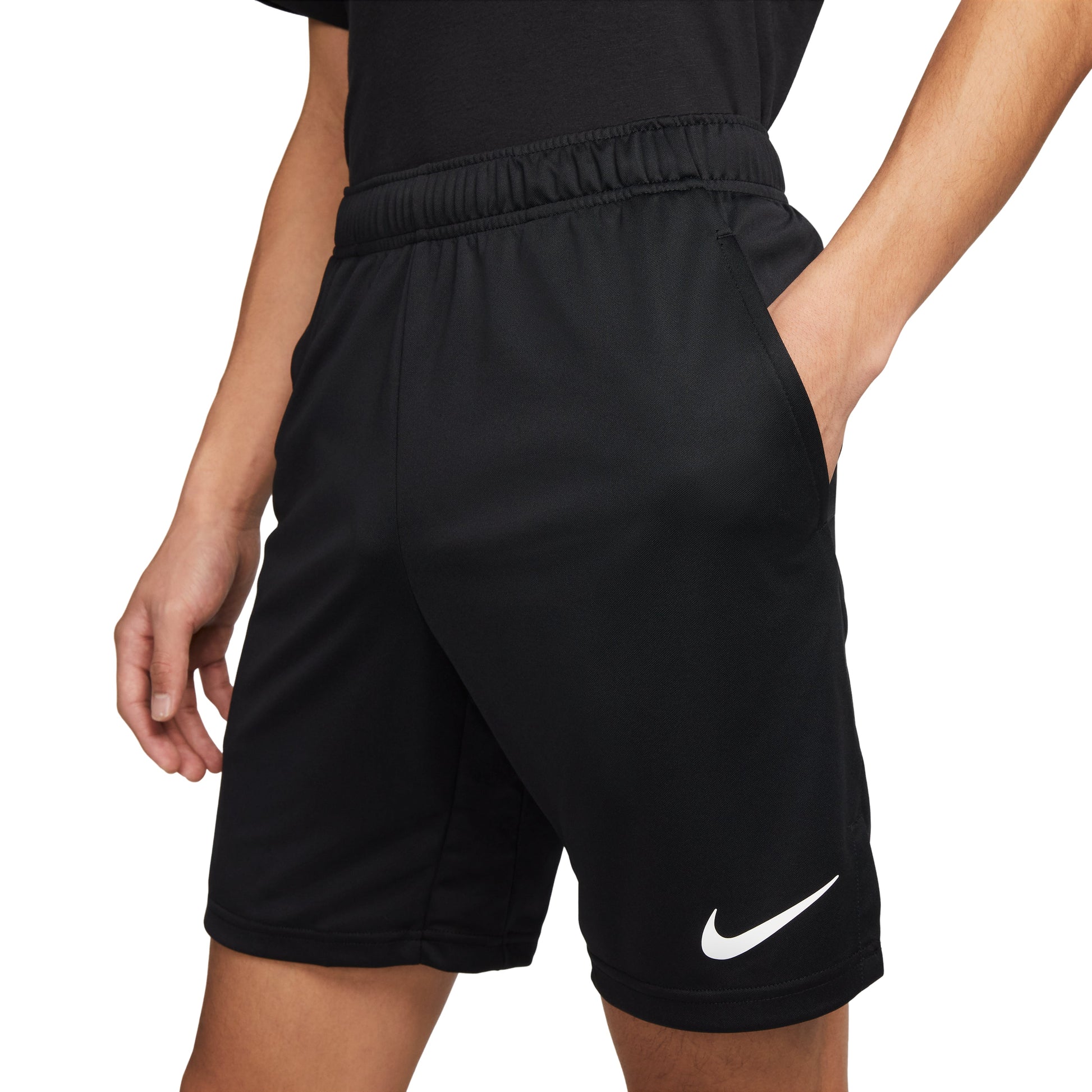 Men's Nike SS22 Casual Logo Printing Black Straight Shorts DM5943-010