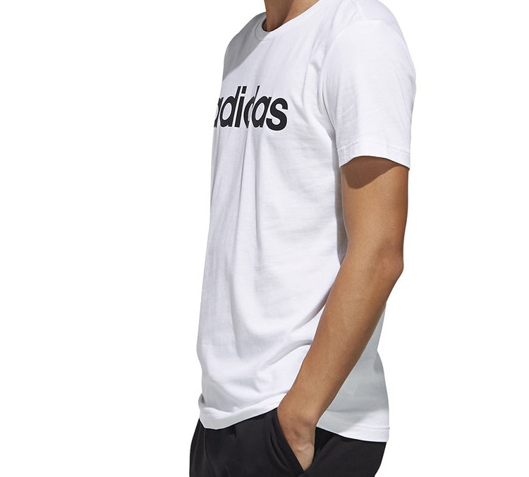 adidas neo M Esntl Lg T 1 Sports Short Sleeve White FP7396