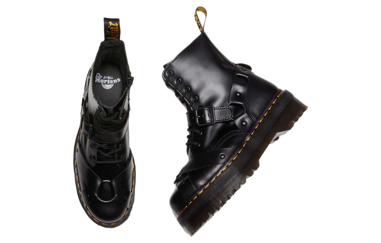 Dr. Martens Jadon Harness Leather Platform Boots 'Black' 30812001