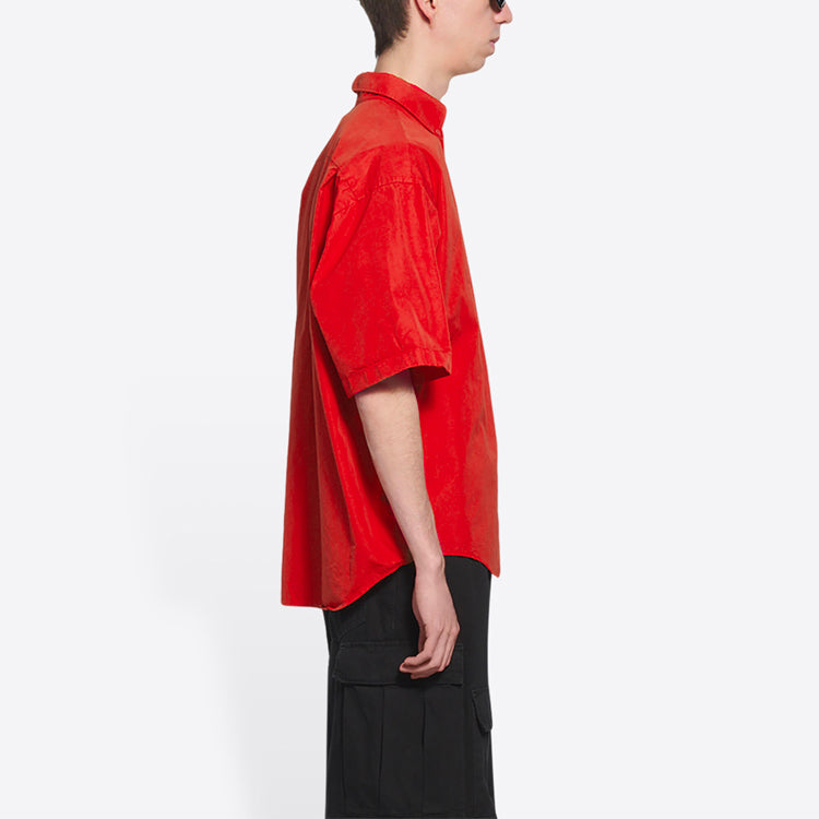 Balenciaga Short Sleeve Shirt 'Red' 671589TYB186403