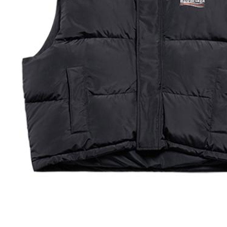Balenciaga Political Campaign Cocoon Puffer Vest 'Black' 762769TYD361000