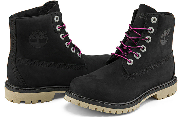 (WMNS) Timberland Paninara Collarless 6 Inch Wide Fit Waterproof Boots 'Black Nubuck' A2M2QW