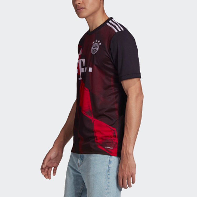 adidas Soccer/Football Sports Jersey Short Sleeve Bayern Munich Away Fan Edition Couple Style Black FN1949