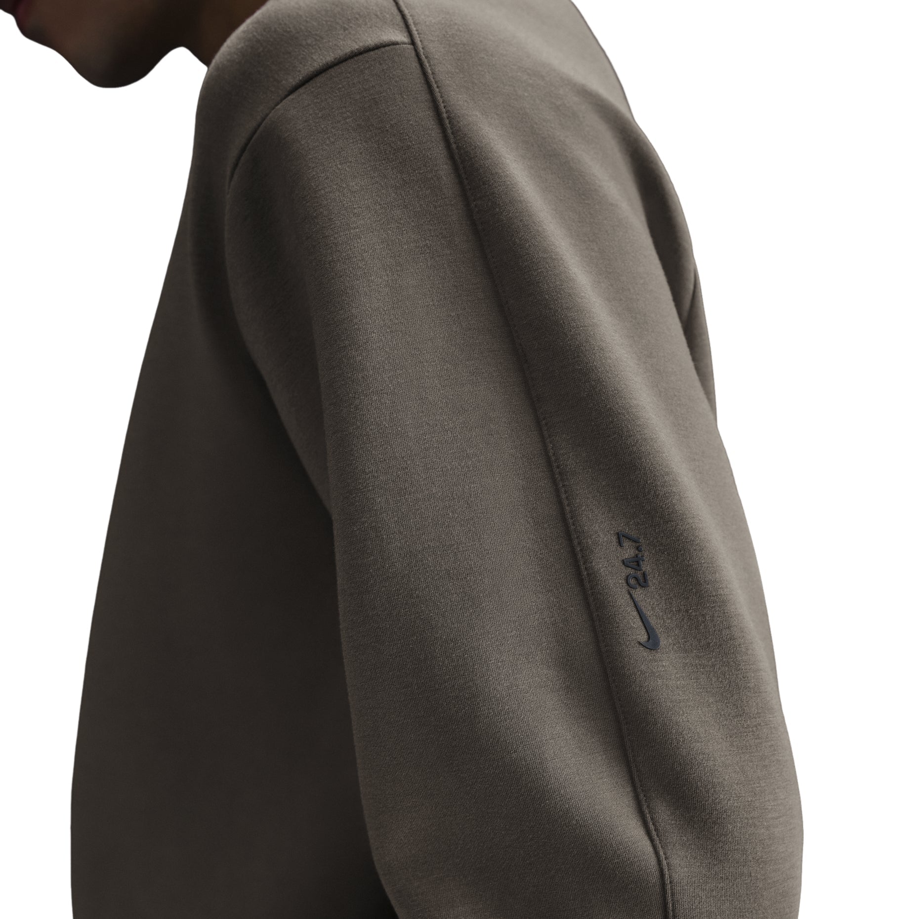 Nike 24.7 Impossiblysoft Dri-FIT Crew Asia Sizing 'Cave Stone' HQ6965-289