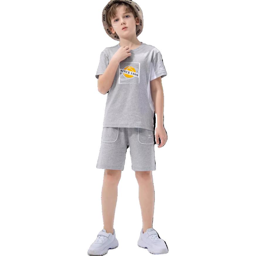 (GS) Mizuno Casual T-shirt Suit 'Grey' TZ3041