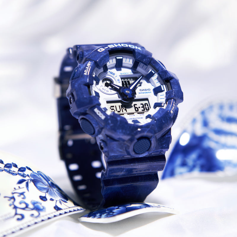 CASIO G-Shock Analog-Digital 'Blue' GA-700BWP-2APFQ
