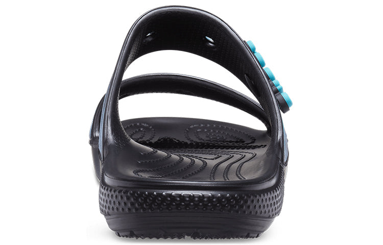 Crocs Classic Casual Unisex Blue Black Slippers 207283-988