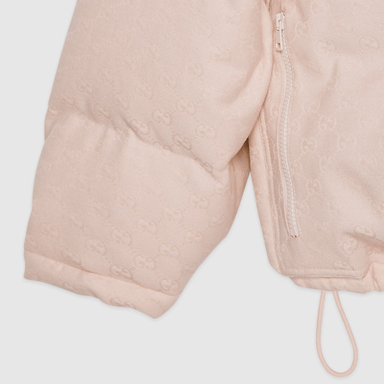 (WMNS) Gucci GG Cotton Canvas Puffer Jacket 'Light Pink' 774871-Z9AAR-5677
