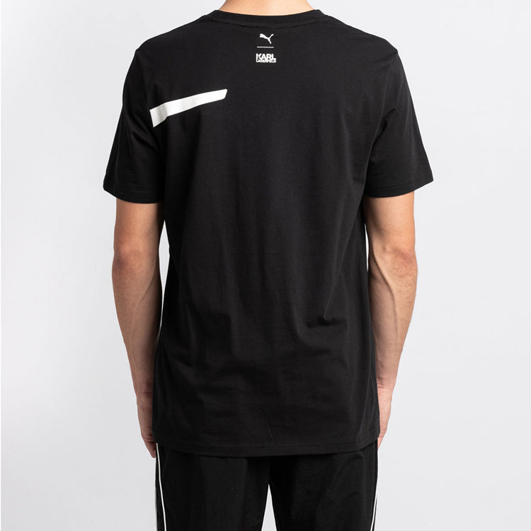 PUMA FENDI Crossover Round Neck Short Sleeve Black 595682-01