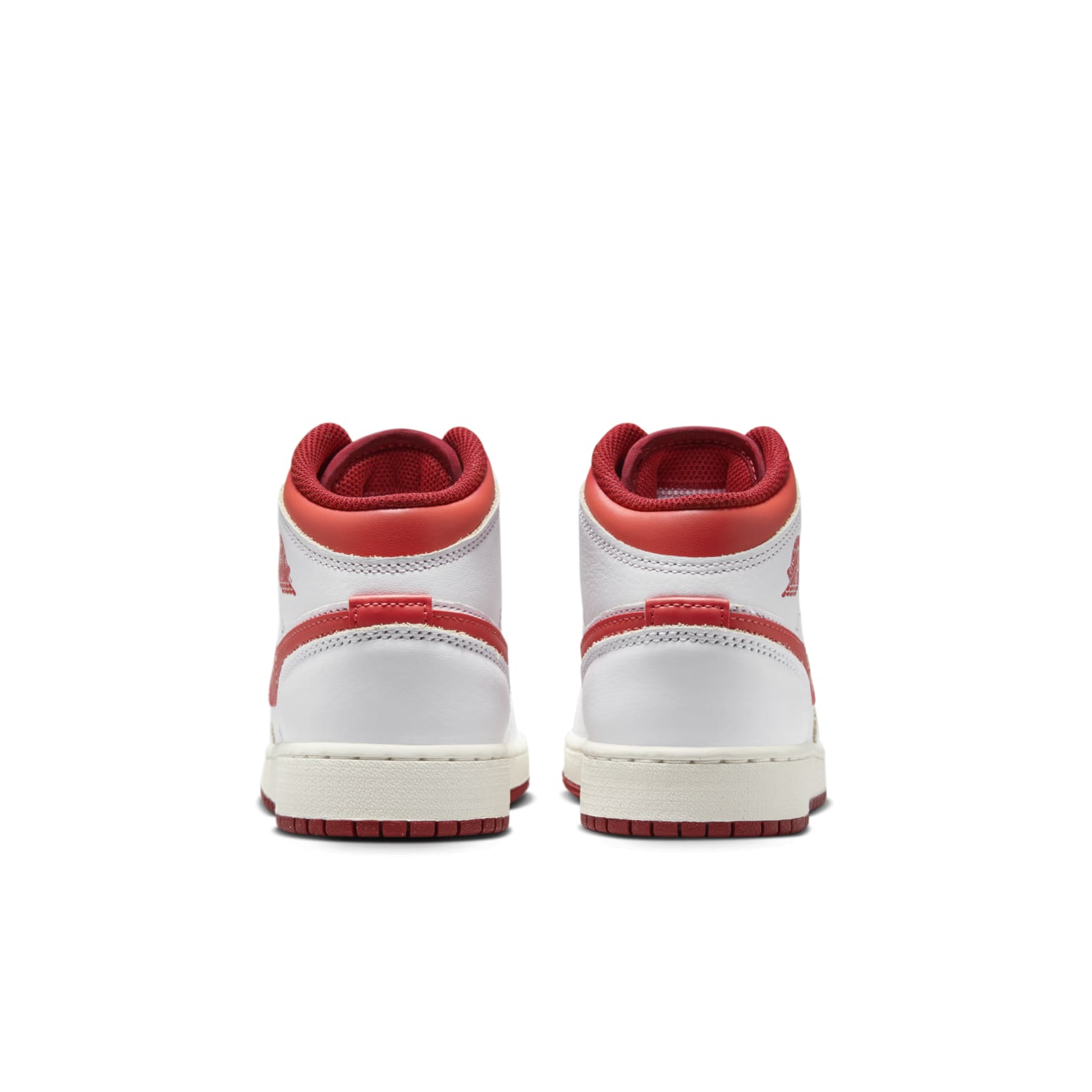 (GS) Air Jordan 1 Mid SE 'White Dune Red' FJ3464-160