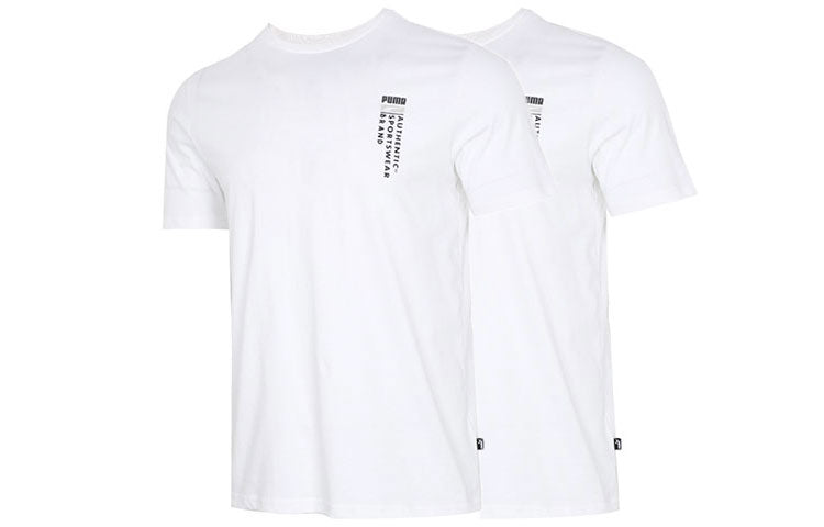 PUMA Casual Graphic T-Shirts 'White' 855975-02