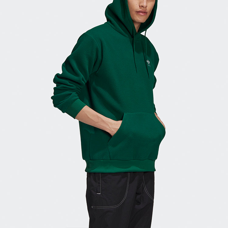adidas originals Plrfleece Hoody Casual Sports Pullover Green GE5213