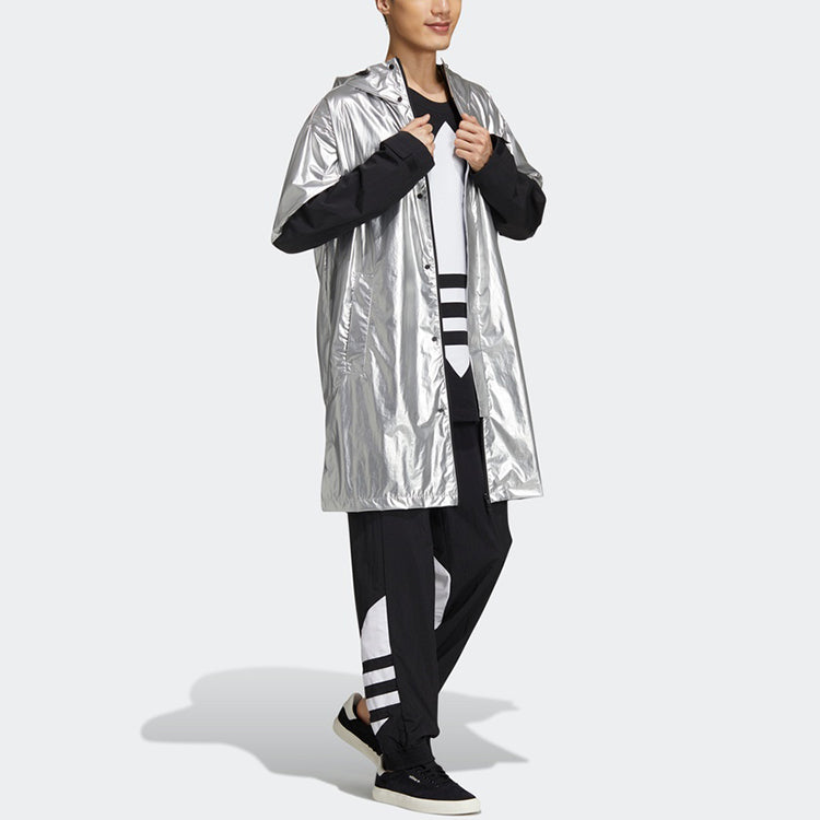 adidas originals Liquid Metal Wb Sports Hooded Windbreaker Jacket Men's Silver GT7292