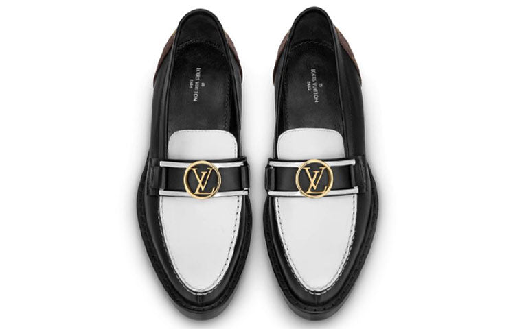 (WMNS) LOUIS VUITTON Academy Flat Loafers 'Black with Monogram Back' 1A66QN