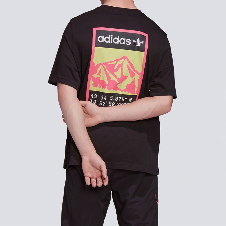 adidas originals Logo Round Neck Short Sleeve Black FR0589
