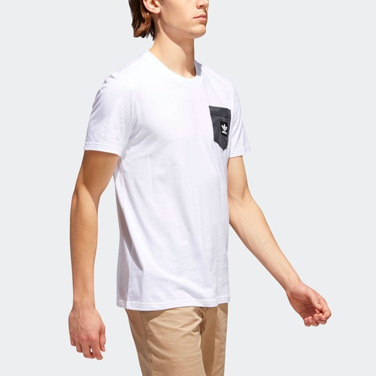 adidas originals Warp Pckt Tee Pocket Sports Round Neck Short Sleeve White CF3107
