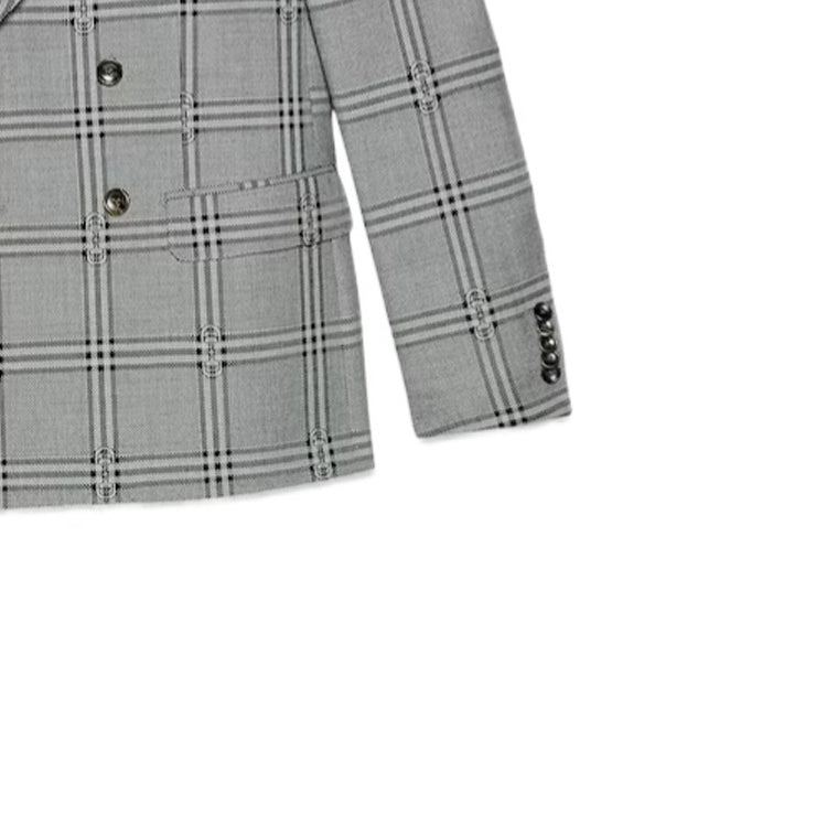Gucci Horsebit Check Wool Jacket 'Grey Black' 770378-ZAOPD-1016