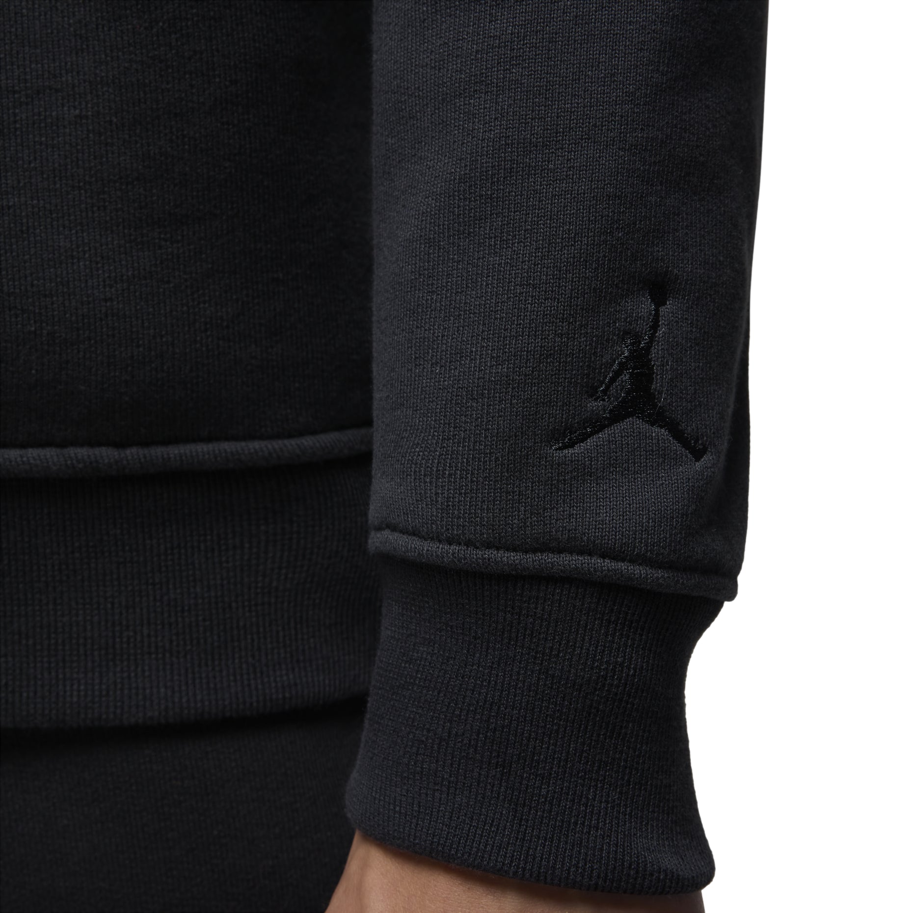 Air Jordan Wordmark knitted crew neck sweatshirt 'Black' FJ7789-045