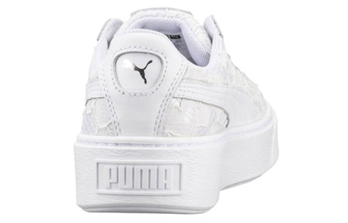 (WMNS) PUMA Basket Platform FO 'Lace - White' 364091-01