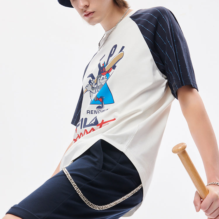 FILA Fusion x Staple Cartoon Printing T-Shirt 'White Black' T11M134105F-WT