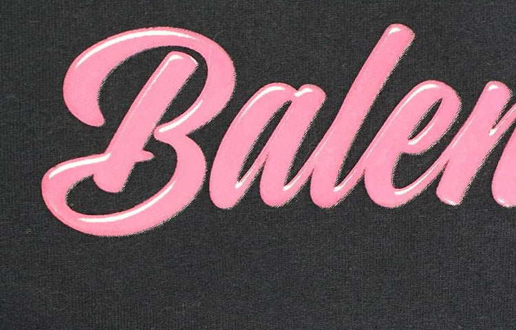 Balenciaga Logo Printing Short Sleeve Unisex Black 583098TFV598465