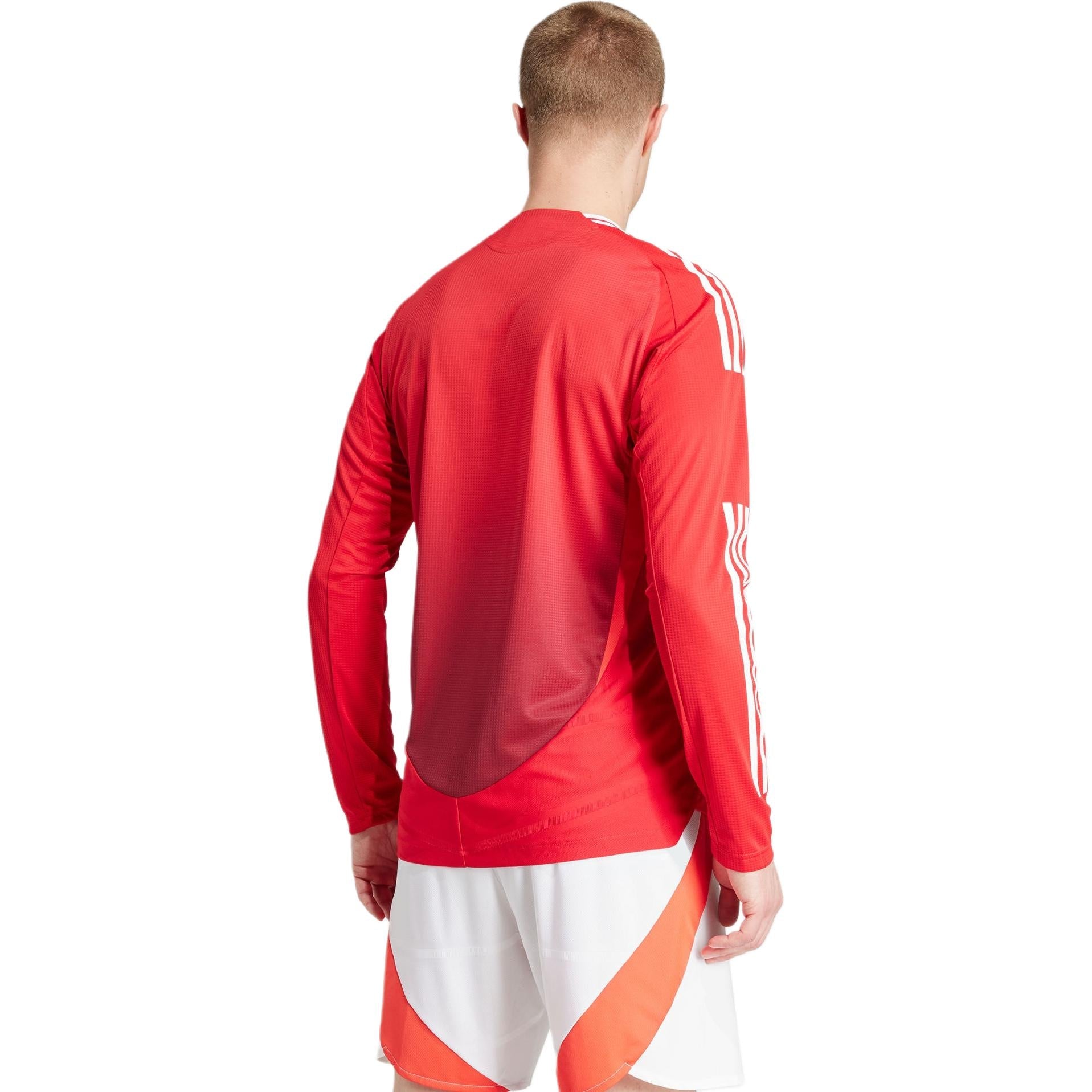 adidas Manchester United 24/25 Long Sleeve Authentic Home Soccer Jersey Asia Sizing 'Mufc Red' IT1988