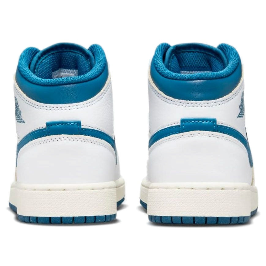 (GS) Air Jordan 1 Mid SE 'White Industrial Blue' FN7432-141