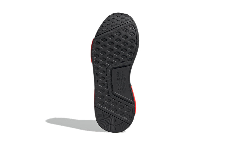 (GS) adidas NMD_R1 J 'Wordmark Heel Stripe - Black Solar Red' S42837