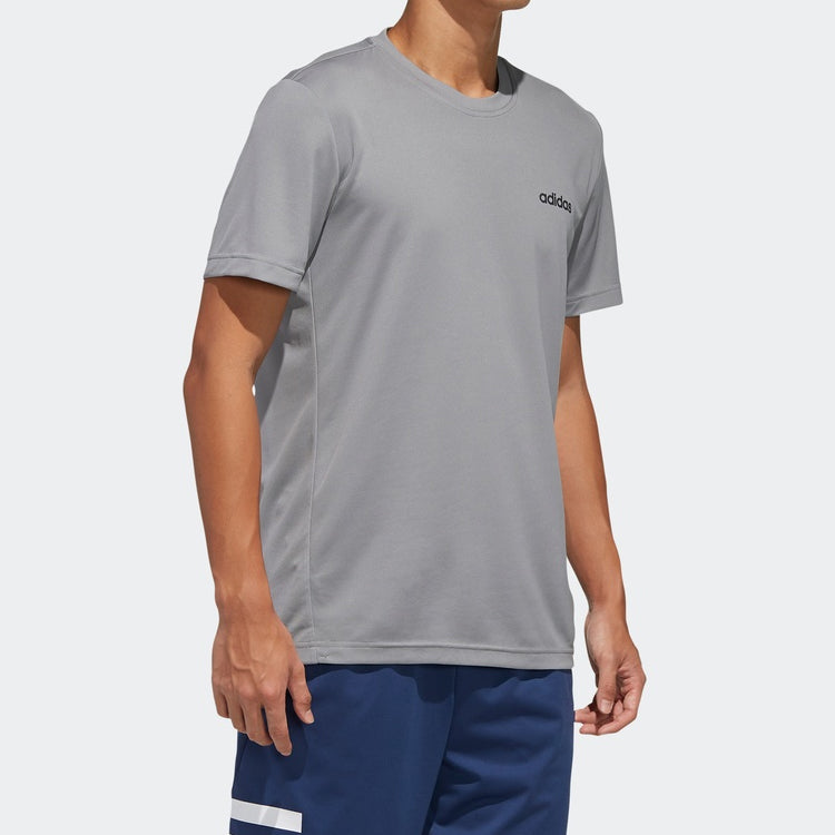 adidas M D2m Pl Tee Training Sports Round Neck Gray FL0287