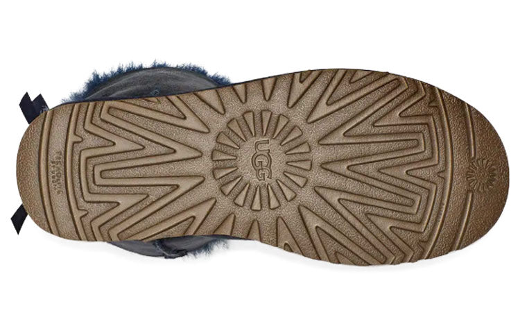 (WMNS) UGG Bailey Bow II Boot Fleece Lined High Top Navy Blue 1016225-NAVY