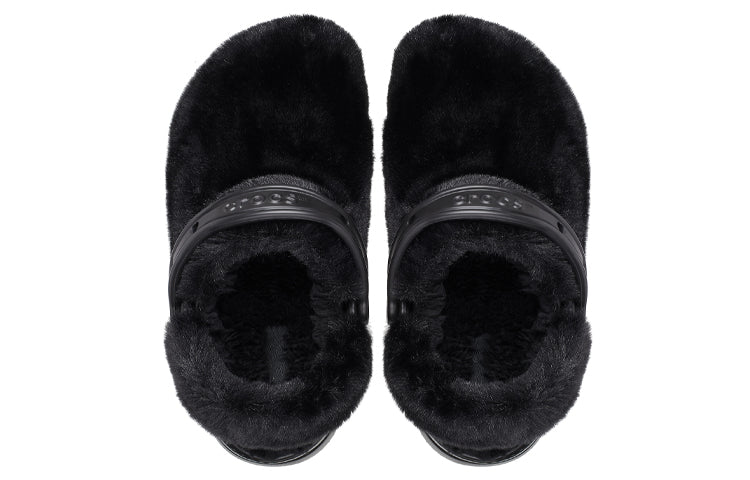 Crocs Classic Fur Sure Slip On Clogs 'Black' 207303-001