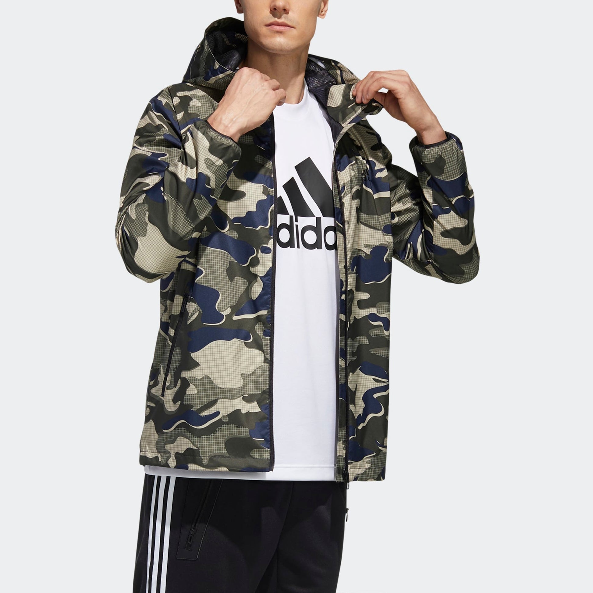 adidas Mh Wb Camo Camouflage Sports Hooded Jacket Asia Edition Camouflage GF3966