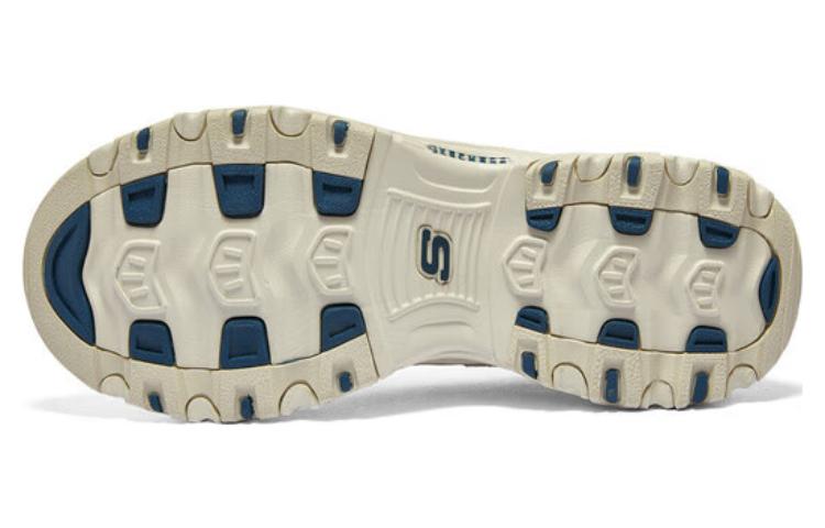 Skechers D'Lites Zip Along Shoes 'Beige Blue' 894269-NTNV