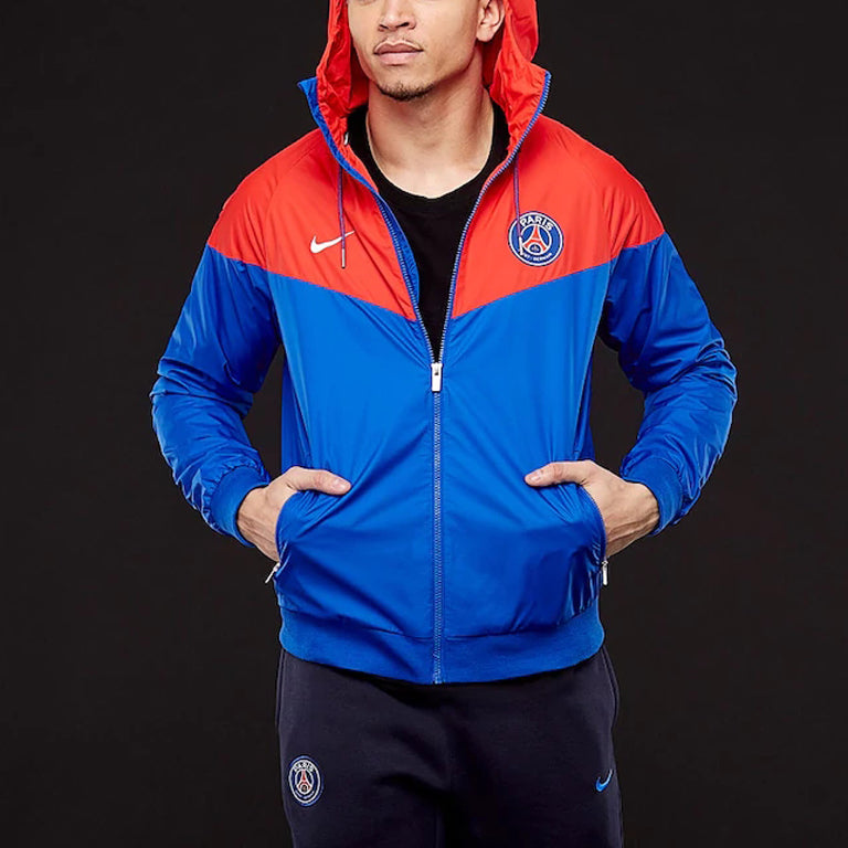 Nike x Paris Saint-Germain Windrunner Hooded Jacket 'Blue' 886822-439